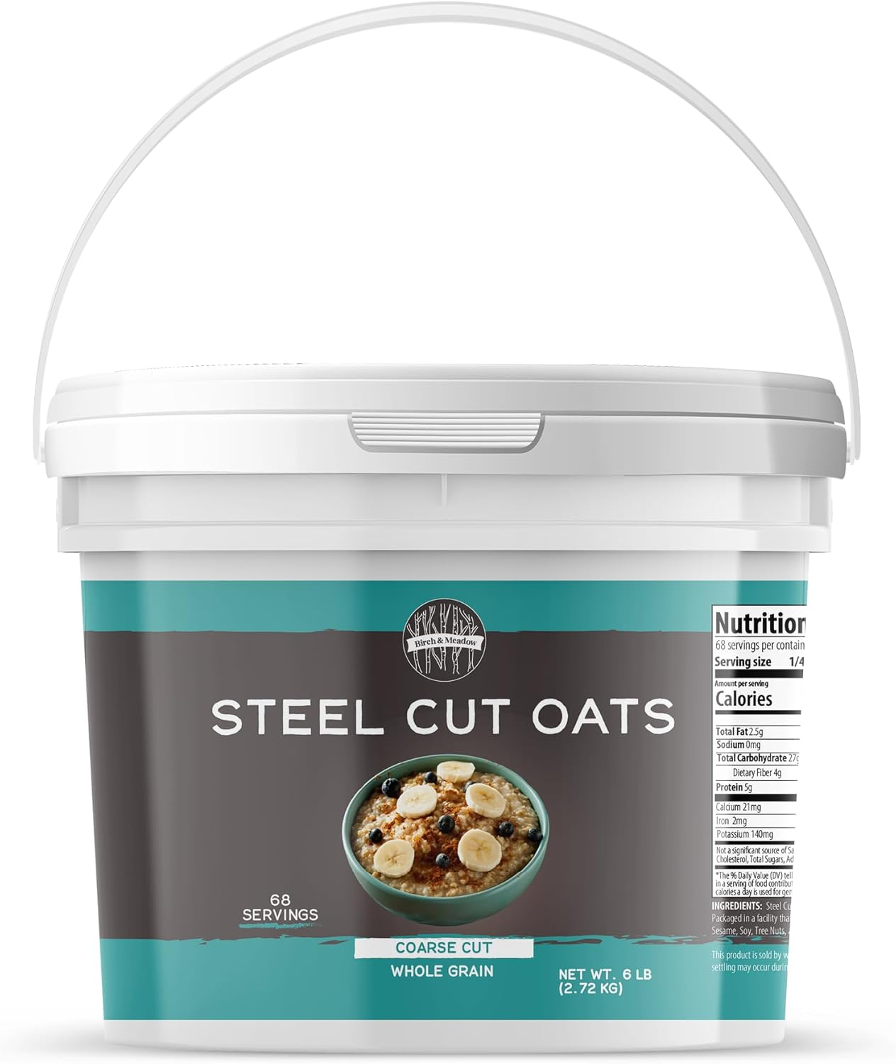 Birch & Meadow Steel Cut Oats, 2 Lb, Whole Grain, Irish Oatmeal, Breakfast image number 4