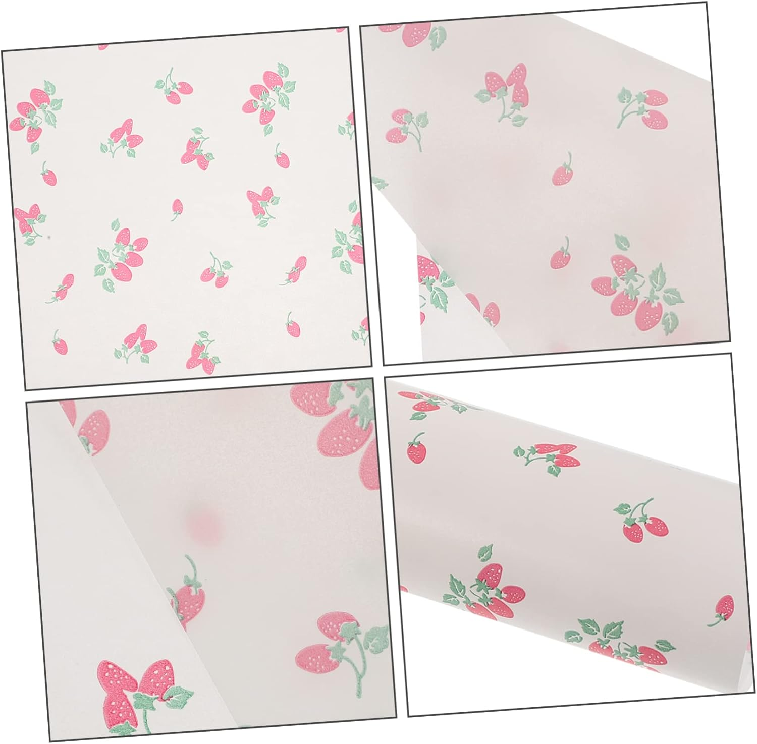 Grease-Proof Food Wraps Baking Paper Pad 50 Sheets Strawberry Pattern Anti-Oil Food Packing Paper Household Cake Parchment for Sandwiches Burgers Wrapping - White image number 7