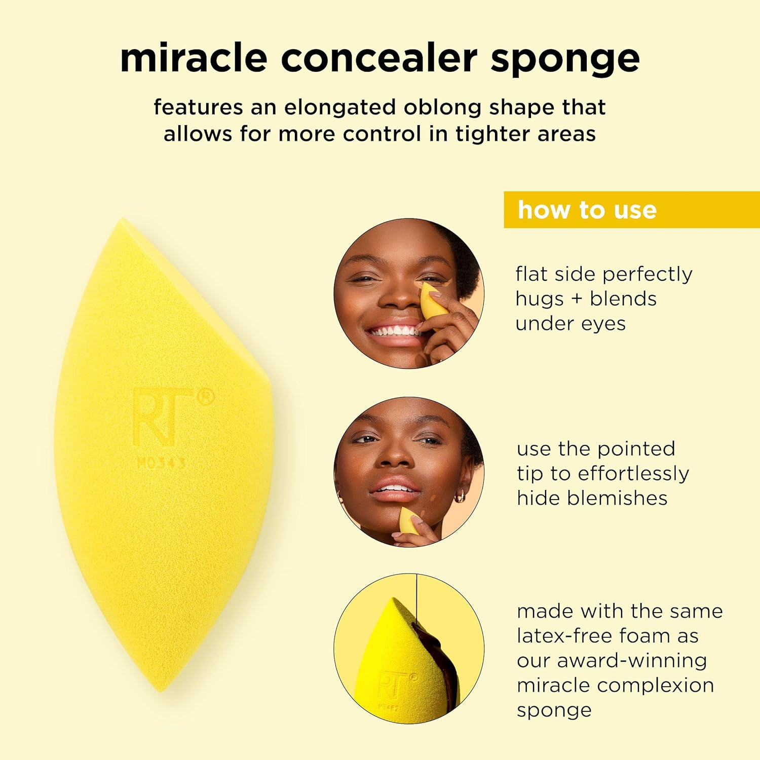Real Techniques Miracle Complexion Sponge plus Concealer Sponge Duo image number 2