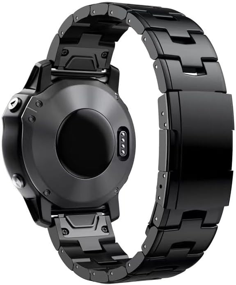 Synsing 26Mm Titanium Metal Quick Release Watchband Compatible for Fenix 8 51Mm/Enduro 3 51Mm/Fenix 6X Pro/7X Pro/5X Plus,22Mm Band for Fenix 8 47Mm/E 47Mm/Fenix 6 Pro/7/5 Plus/Epix 2/Forerunner 965