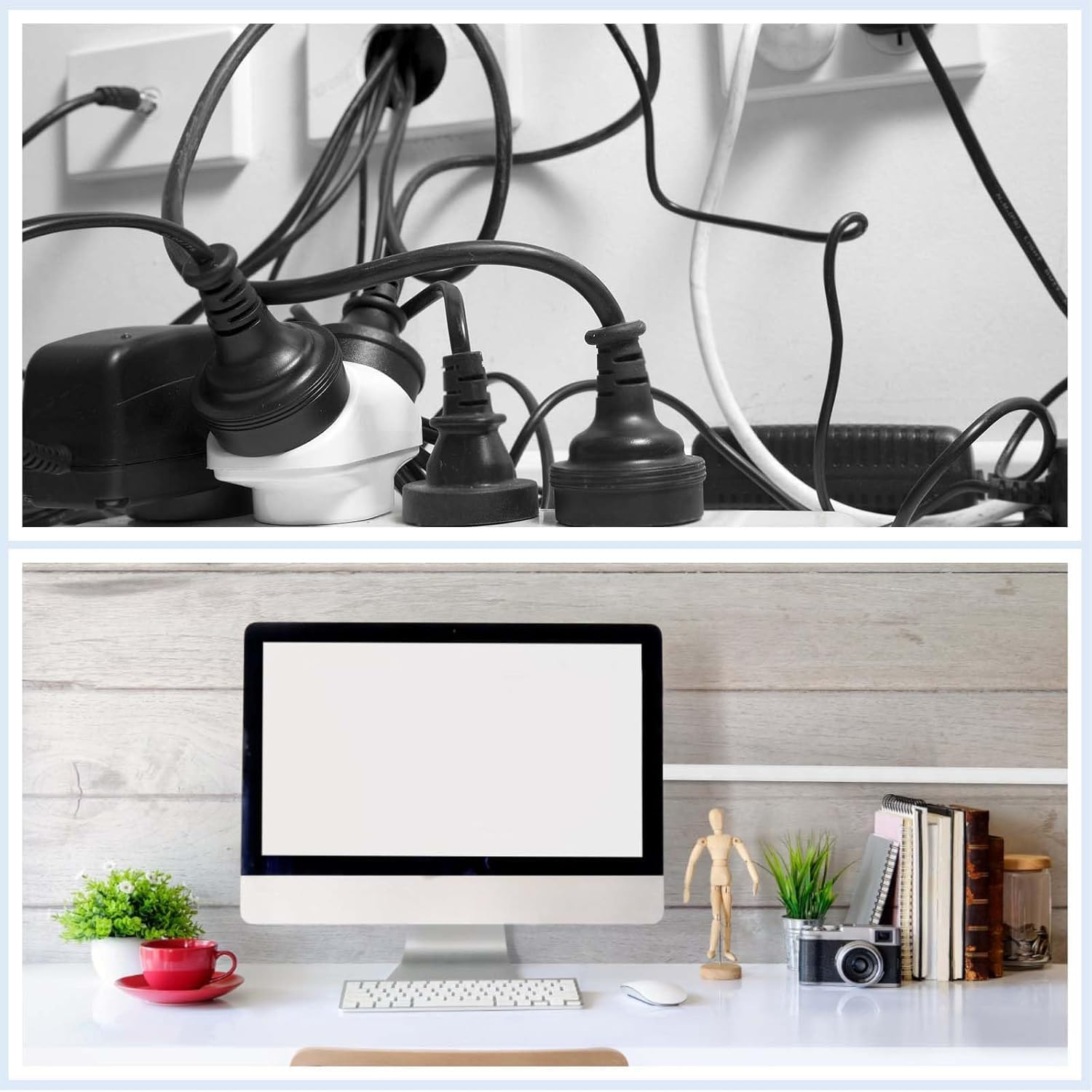 2M White Cable Hider, Cord Hider Self-Adhesive Curved PVC, Cable Cover for Wall, Wall-Mounted TV, Home, Office, Floor, Wire Management System for Extension Cords and Electronic Devices