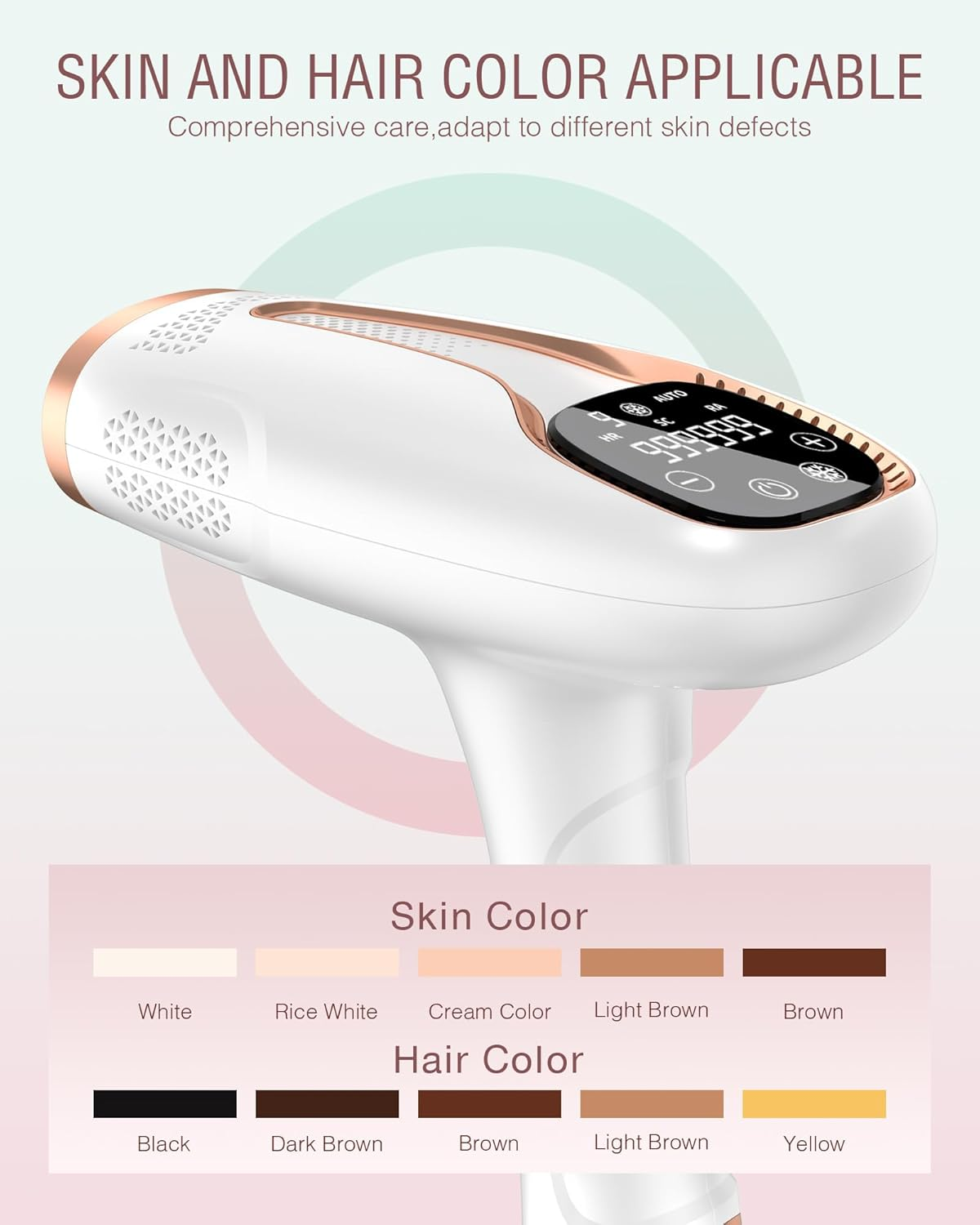 IPL Laser Hair Removal Device - Laser Hair Removal for Women & Men - Home 45&deg;F Ice-Cooling Contact for Painless & Long-Lasting Results, 86% Hair Reduction in 3 Weeks for Full Body & Bikini Line image number 6