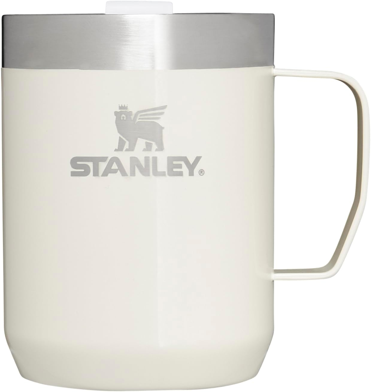 Stanley Stay-Hot Camp Mug 12 Oz | Press Fit Drink through Lid | Cup for Coffee, Tea and Drinks | Insulated Stainless Steel Coffee Mug | Bpa-Free | Cream Gloss image number 1