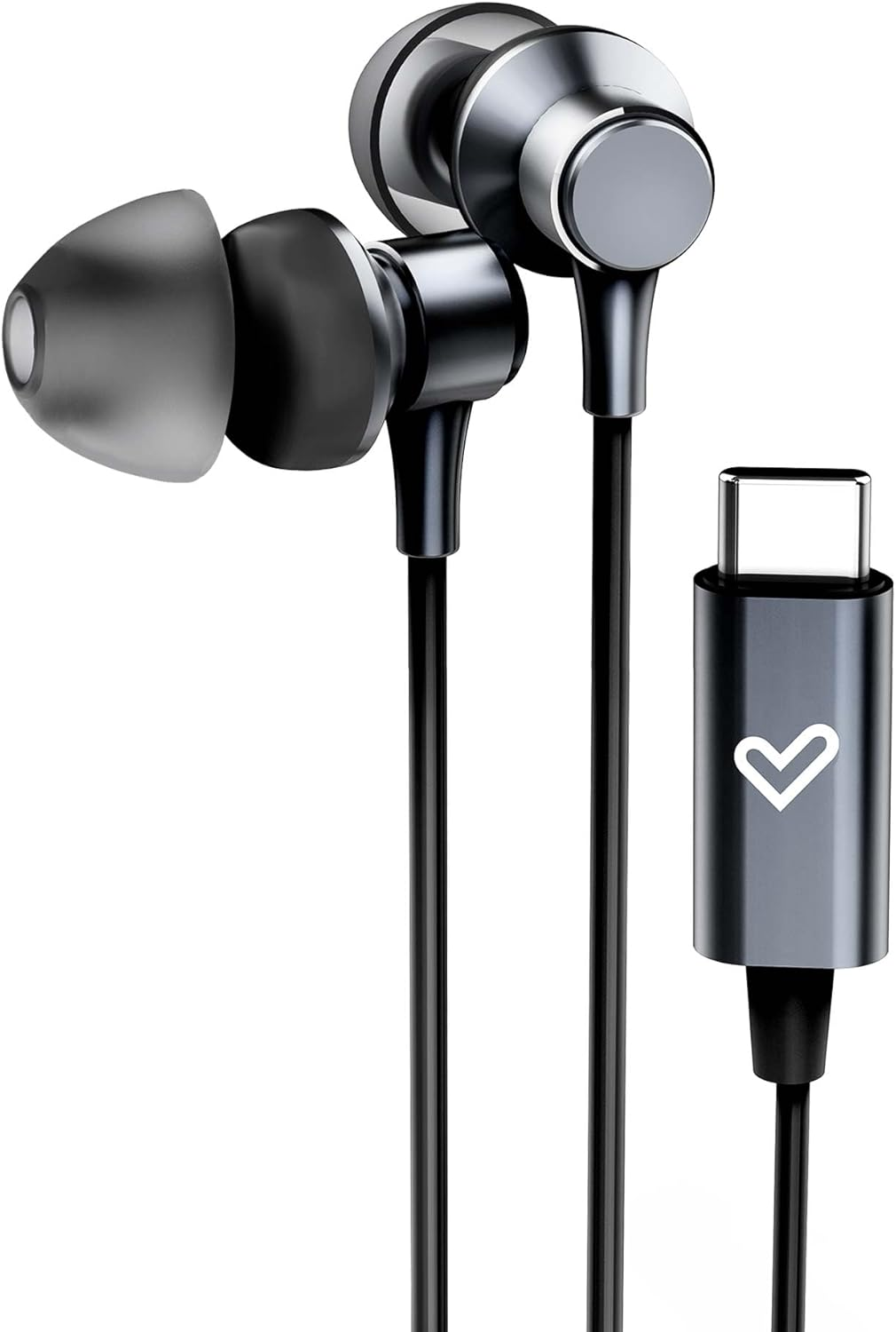 Energy Sistem Metallized Type C In-Ear Headphones with Type-C Connector, Microphone, Volume Control, Aluminium, Recycled Plastic - Blue
