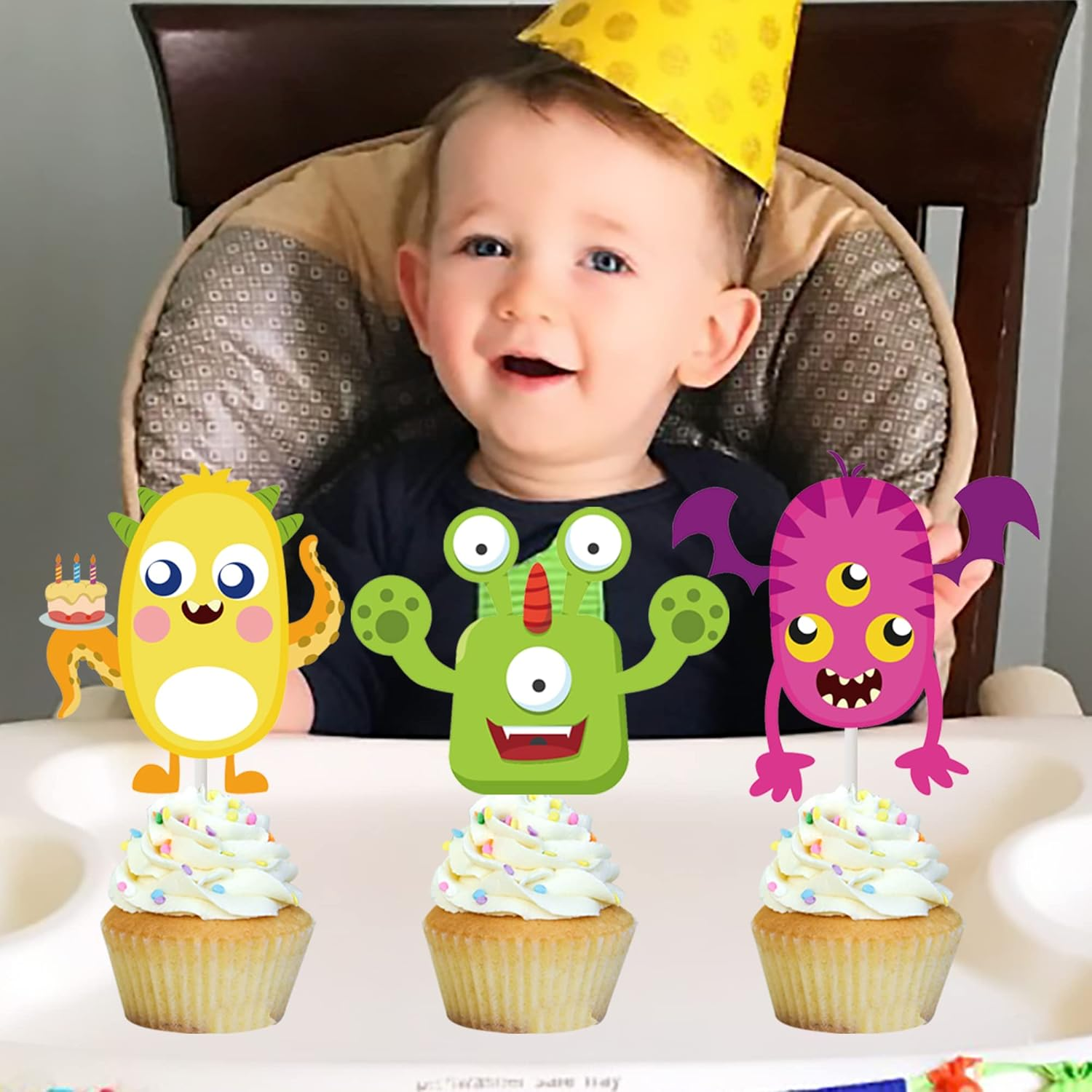 36 Pack Little Monsters Cupcake Decorating Little Monsters Party Decorations Cute Cupcakes Decorating Monsters Themed Birthday Party Supplies&hellip;