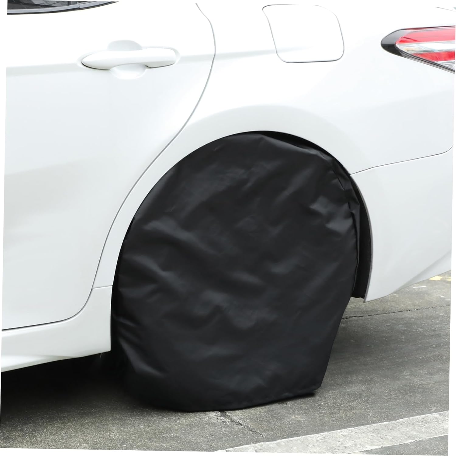 SOESFOUFU 4Pcs Tire Storage Bag Luggage Wheel Covers for Trailer Rv Truck Tire Covers Oxford Cloth Black