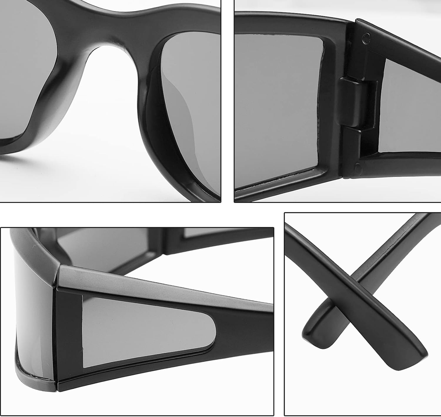 Wrap around Sunglasses Polarized Lens Wear over  Glasses Fit over Regular Glasses UV400 Protection Oversized Shield Safety Driving Eyeglasses anti Glare Eyewear Shades for Men Women image number 5