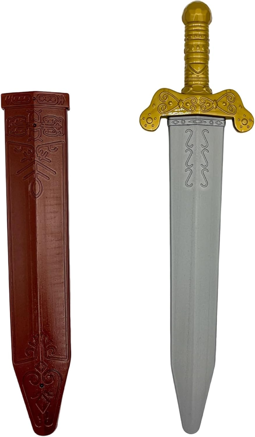 Plastic Toy Roman Sword with Sheath for Pretend Play Knight Sword for Boys Pretend Play,Knight Costume,Role-Play Accessory,Halloween image number 3