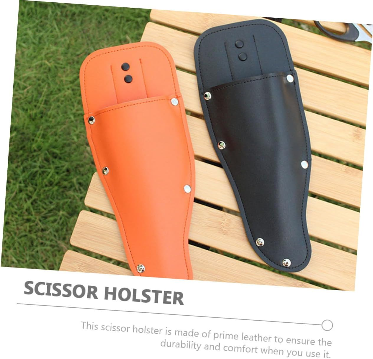 CAXUSD 3Pcs Gardening Scissor Case Pliers Holder Protective Sheath Leather Mount Scissor Cover Stylish Reliable image number 4