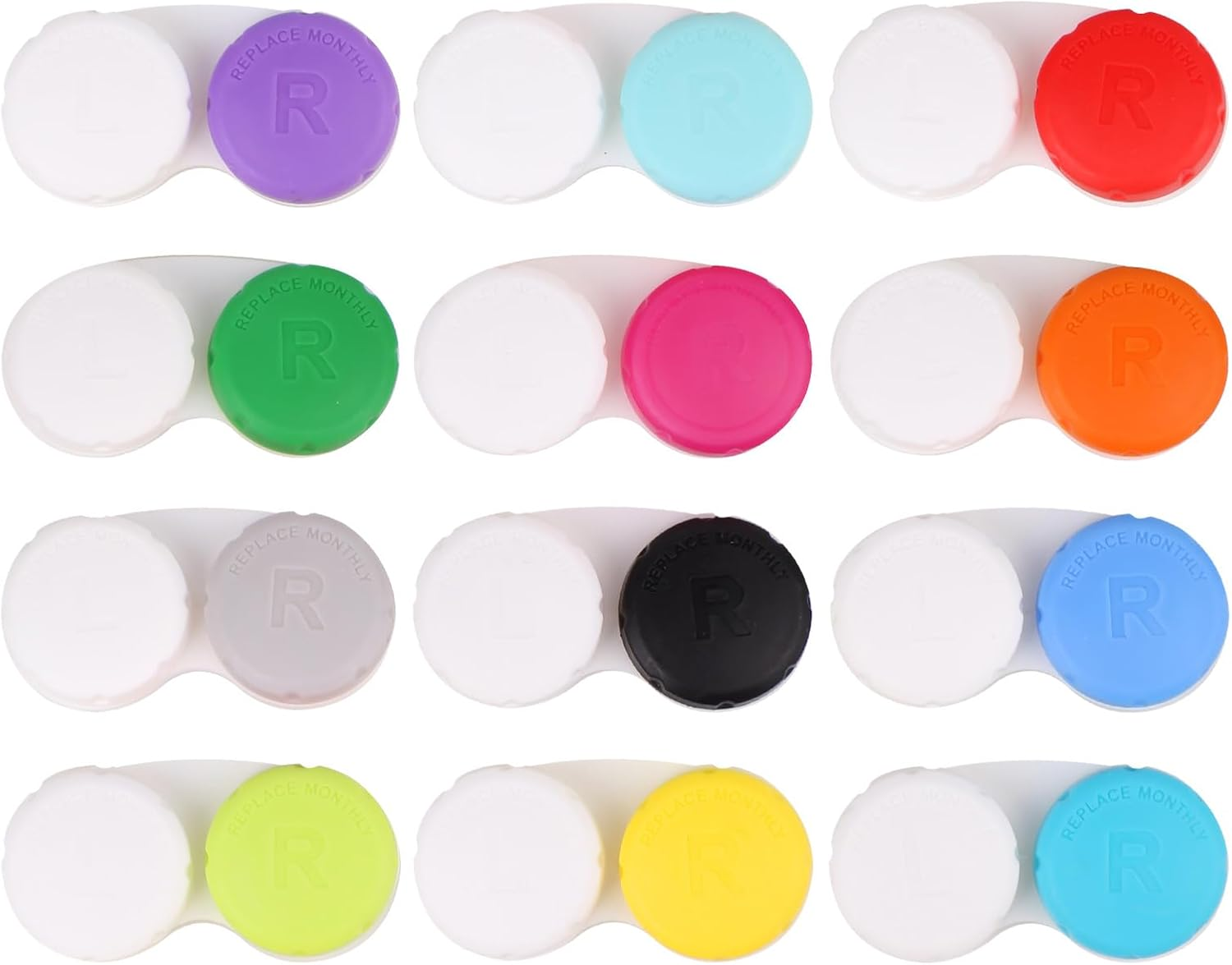 12 Pcs Contact Lens Case for Travel & Daily Use - Compact, Leak-Proof & Durable Storage Solution for Contact Lenses, Portable & Lightweight Design Ideal for Home, Gym, Office & Holidays image number 3