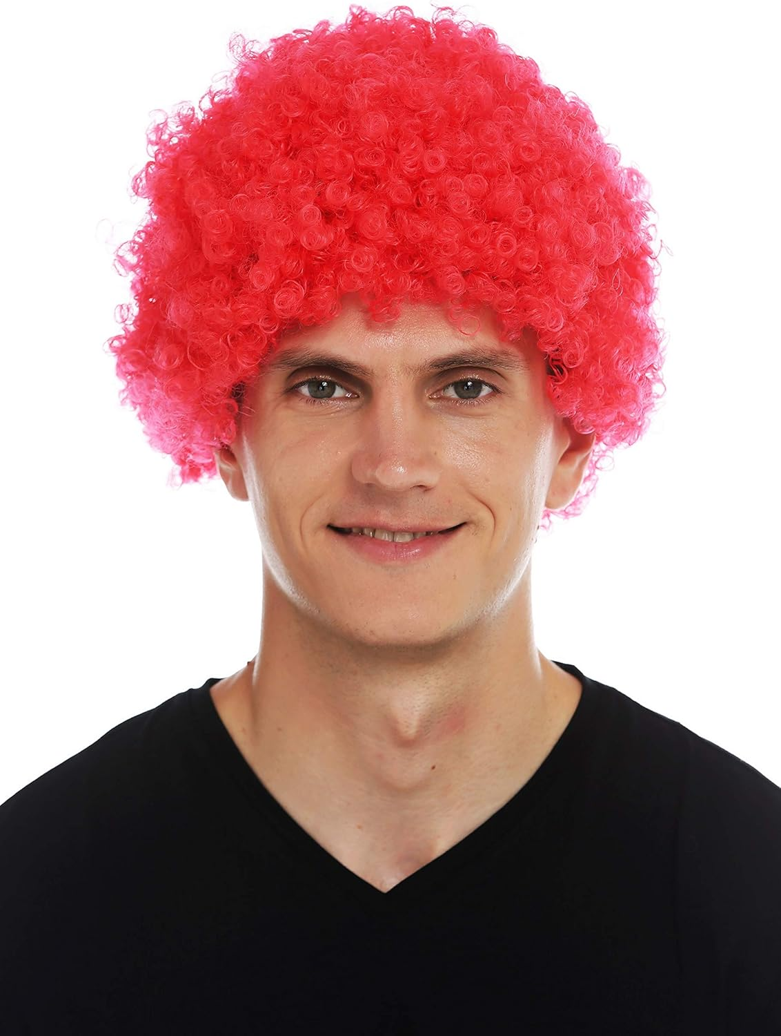 WIG ME up - MMAM-9M-K3070 Wig Carnival Men'S Women'S Clown Yellow Short Afro Kinky Curly Curly Head