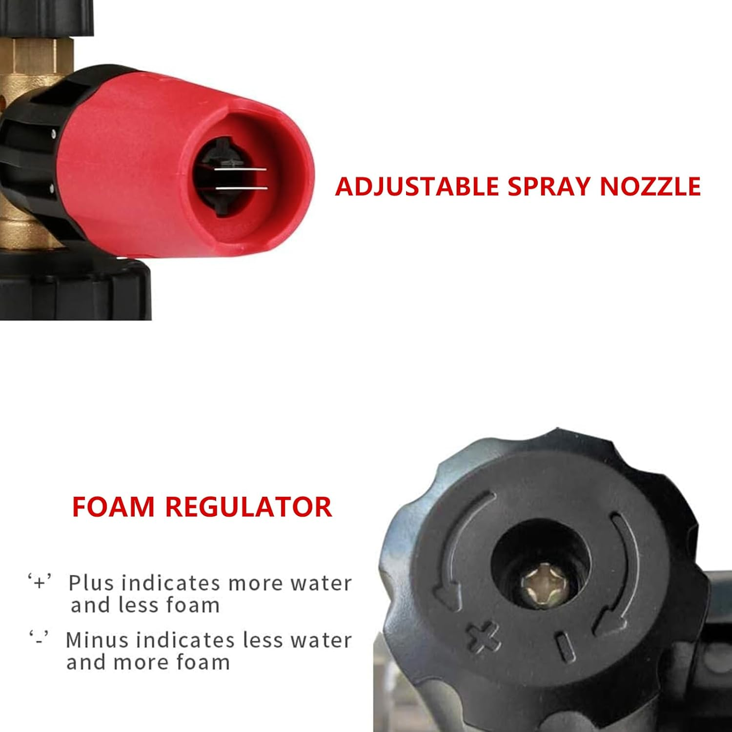 Sooprinse Foam Cannon Kit with Pressure Washer Short Gun, 1 L Snow Foam Lance with 1/4 Inch Quick Connector, Foam Blaster with Pressure Washer Gun,4000 PSI