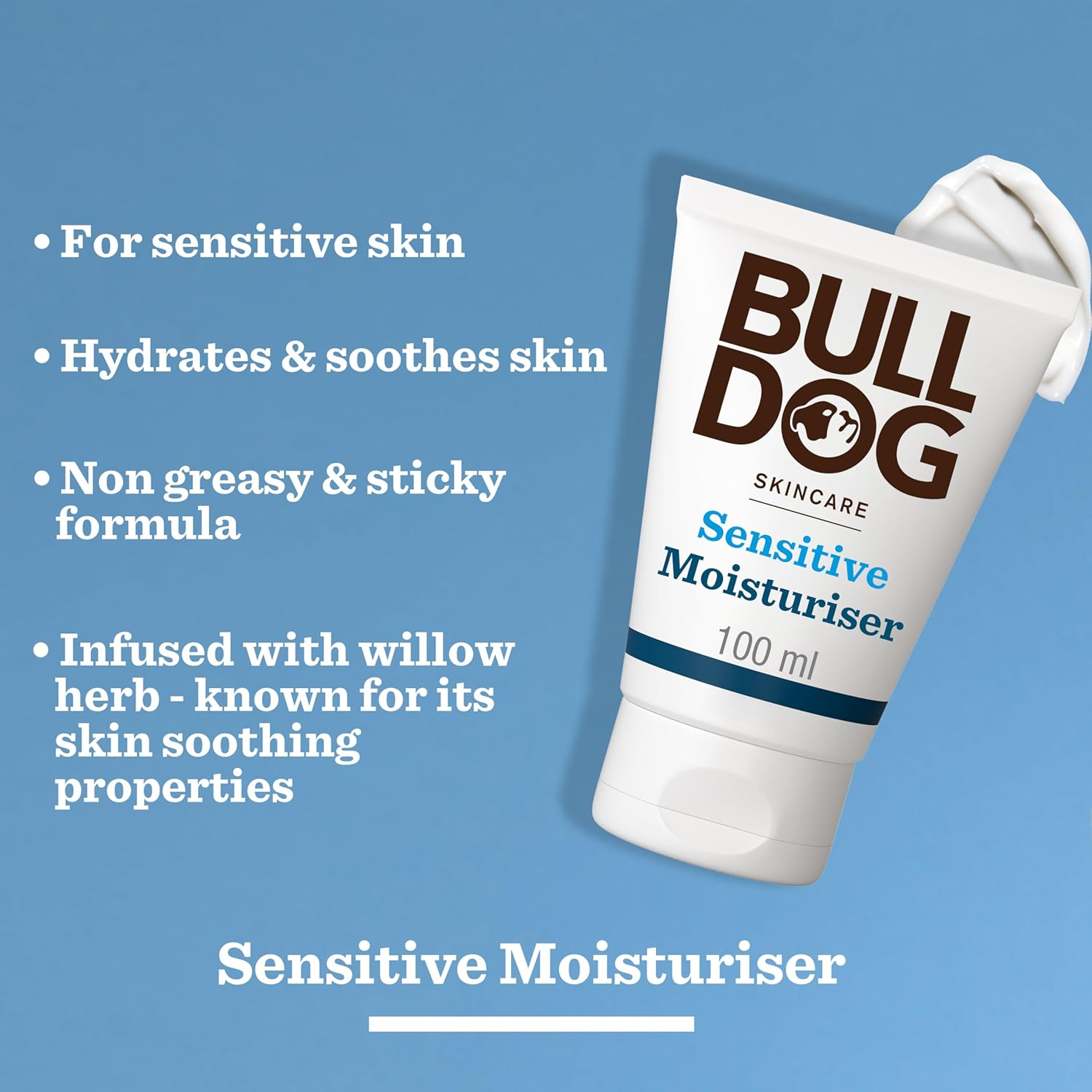 Bulldog Skincare for Men Sensitive Moisturiser, Fragrance Free, All Day Hydration for Sensitive Skin, 100Ml (Pack of 3) image number 6