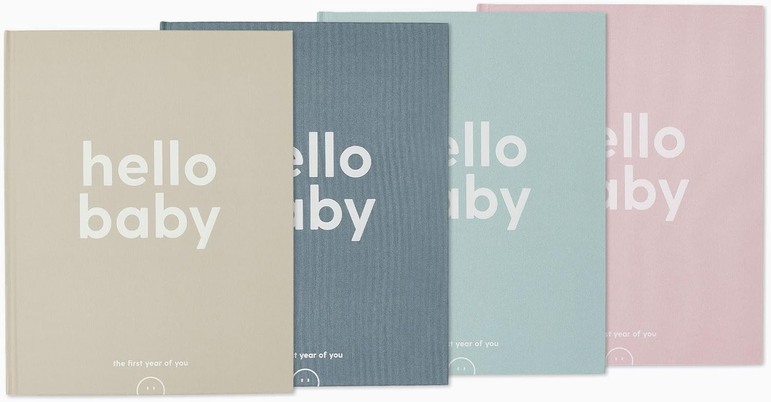 MORI Baby Premium Hello Baby Memory Book in Blush - Milestone Record Activity Journal for Newborns - Unisex Keepsake Diary with Personal Love Letter - One Size - Blue image number 4