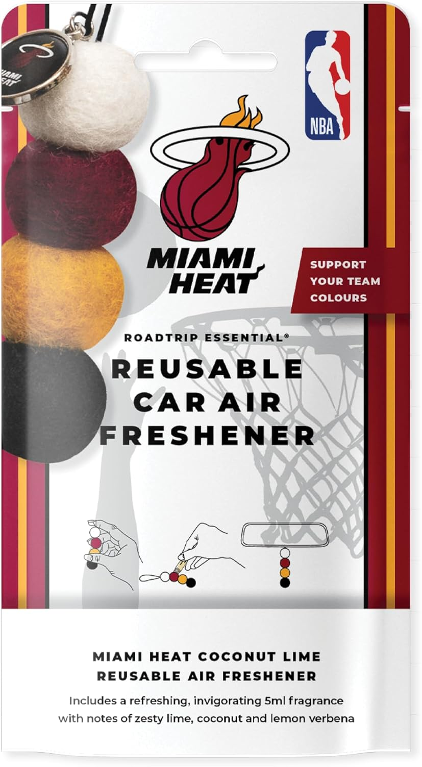 Roadtrip Essential Miami Heat Reusable Car Air Freshener Set