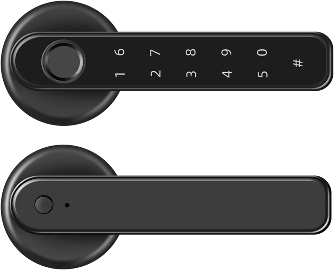 Xenocam Fingerprint Smart Door Lock Keyless Entry 3-In-1 Door Lock, Smart Lever Unlock by Fingerprint/Keypad/Code/Key for Home, Hotel, Apartment, Office, Bedroom