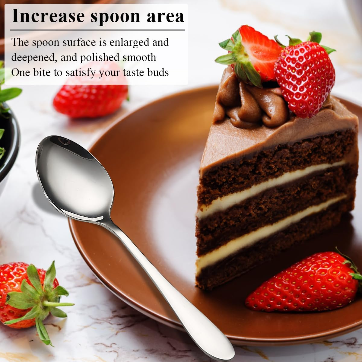 Berglander Soup Spoons, Pack of 12, Stainless Steel Tablespoons, Tablespoons, Cutlery for Home, Restaurant, Hotel, Daily Use, Dishwasher Safe