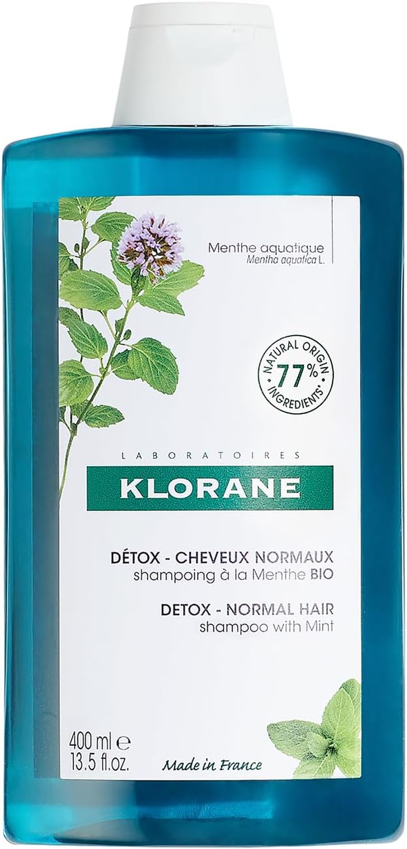 Klorane Organic Mint Scalp Protective Shampoo 400Ml - All Hair Types image number 5