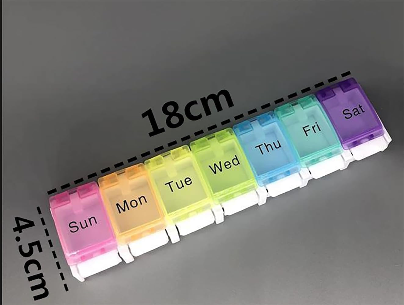 A Week 7 Day Pill Box, Weekly Pill Organizer,Weekly Medicine Box, Medicine Planner, Vitamin Storage Box, Stand Large Daily Pill Container