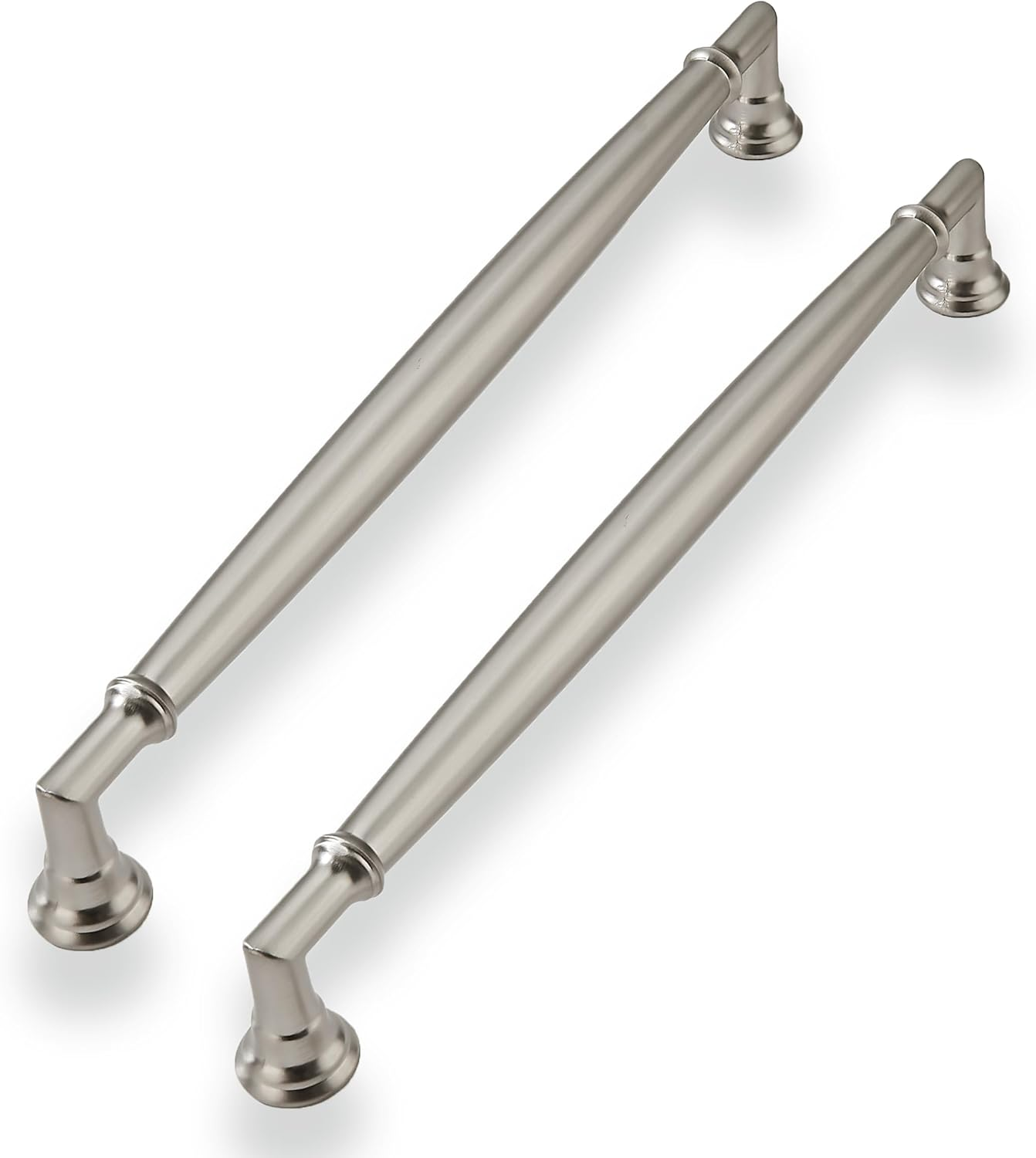 CABDM 10 Pack 5 Inch(128Mm) Polished Nickel Cabinet Pulls Heavy Duty Soild round Cabinet Pulls Kitchen Cabinet Hardware for Cupboard Drawer Handles Dresser Pulls