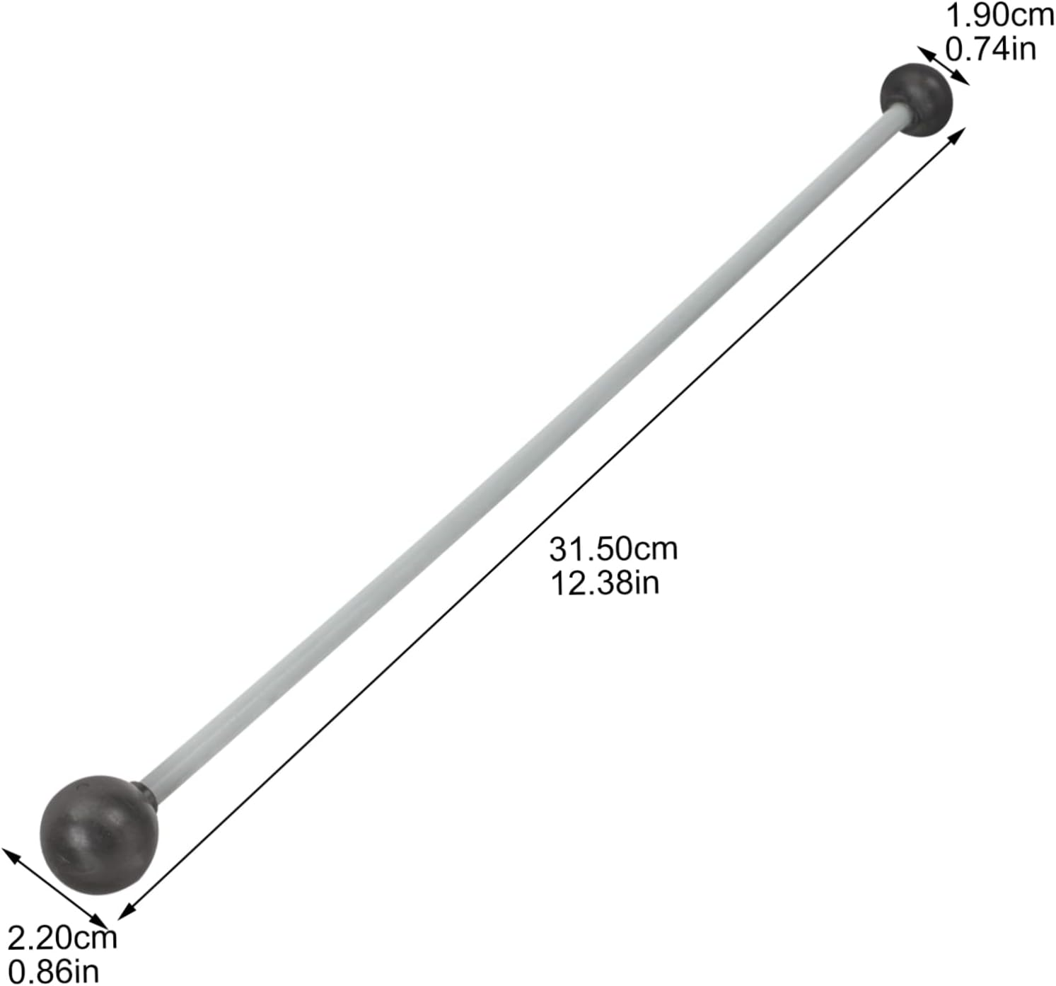 2 Pcs Portable Double Xylophone Mallets Percussion Instrument Drumsticks for Marimba and Glockenspiel Ideal for Students and Beginners Rubber Design image number 2