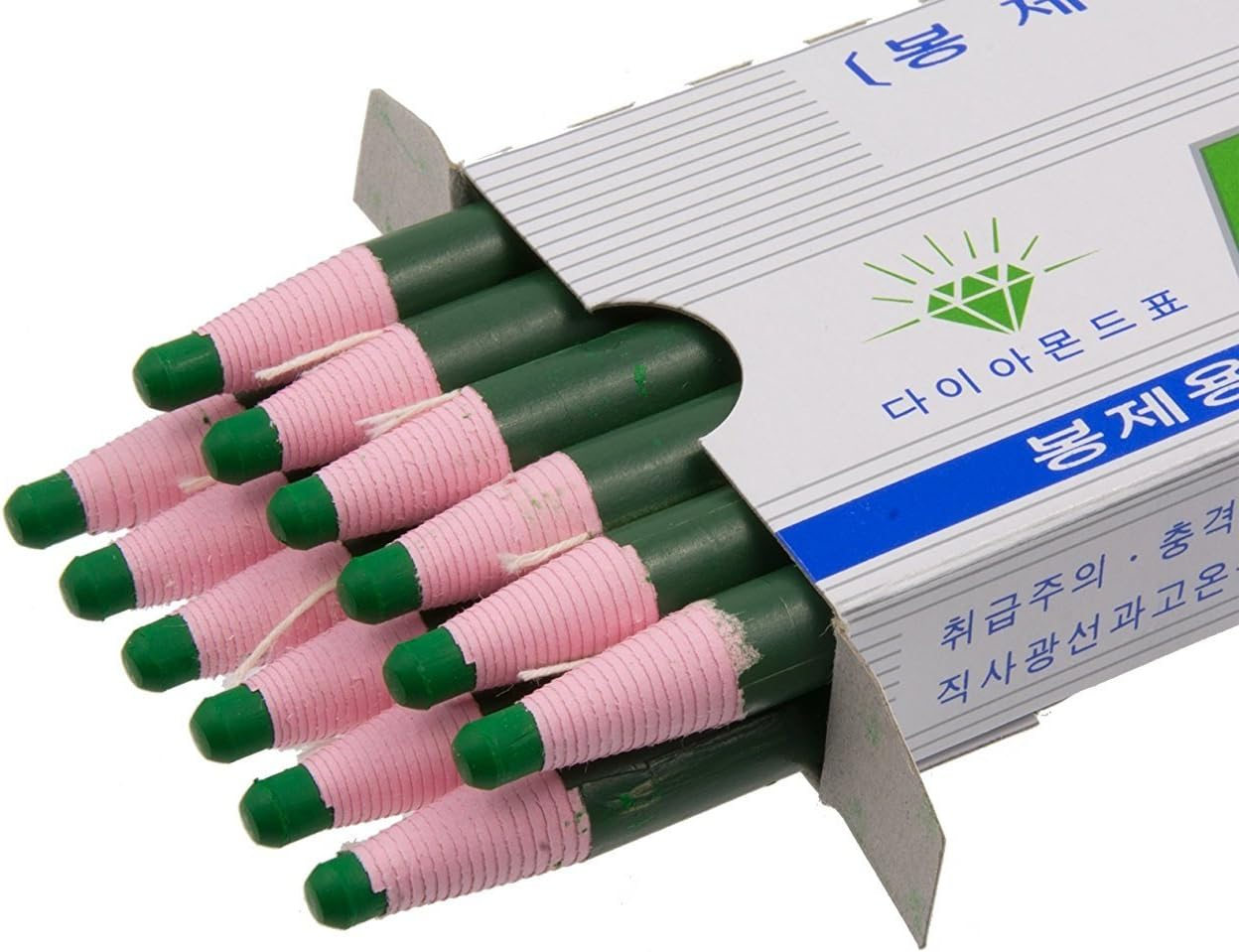 ZEESOON Pack of 12 Colors, Paper Peel-Off Type China Markers Grease Pencil Crayons Drawing Marking Wax Pencils for Wood,Glass, Metal, Fabrics, Film, Paper (Green) image number 1