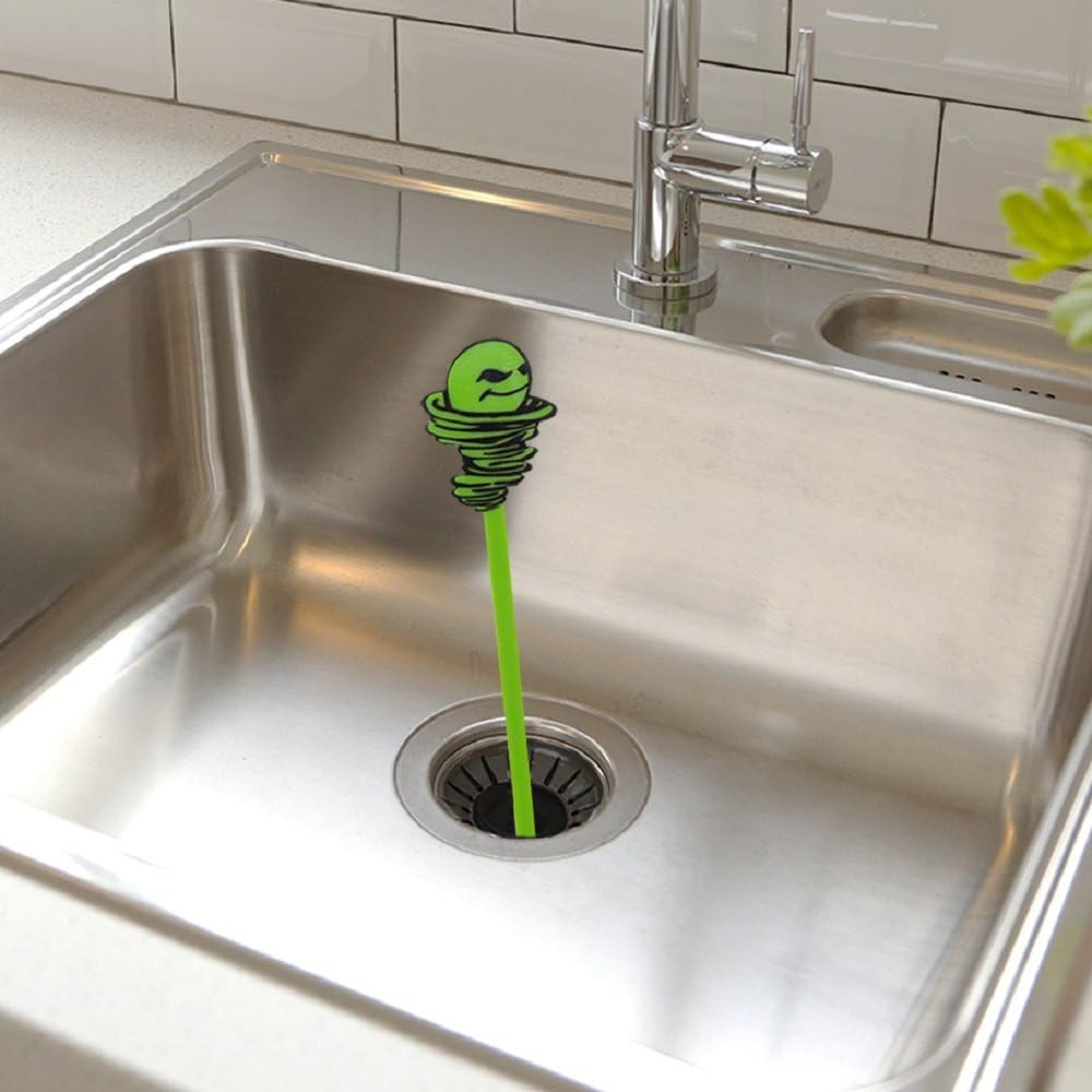 Green Gobbler Hair Grabber Drain Snake - 5 Pack (Great for Sink & Shower Clogs) image number 5