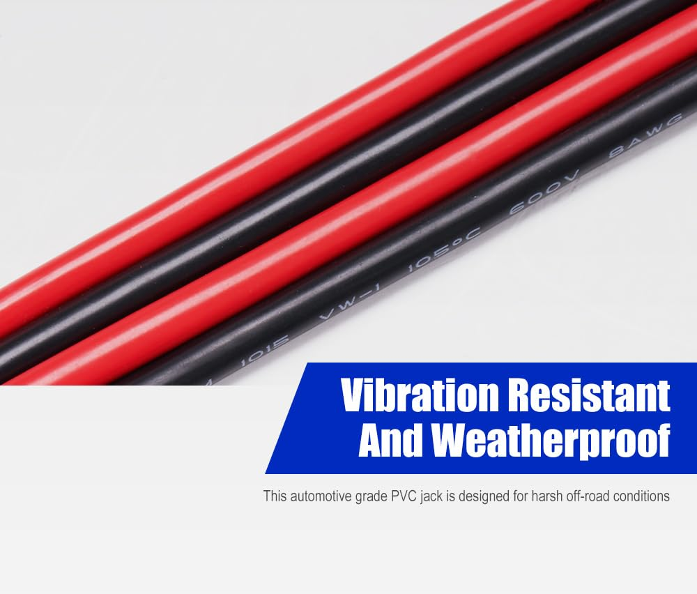 ATEM POWER 6M 50A Battery Extension Cable Anderson Plug - Quick Connector 8AWG Wiring Kit In-Line Fuse, for 4X4 Appliances image number 3