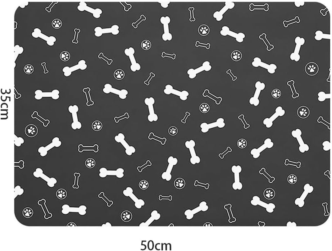 THJOPOKEEL Pet Feeding Mats, Super Absorbent Non Slip Dog Cat Food Mat, Waterproof Dirt Resistant Cat Dog Placemat Pet Water Dispenser Mat 20 X 14 Inches image number 6