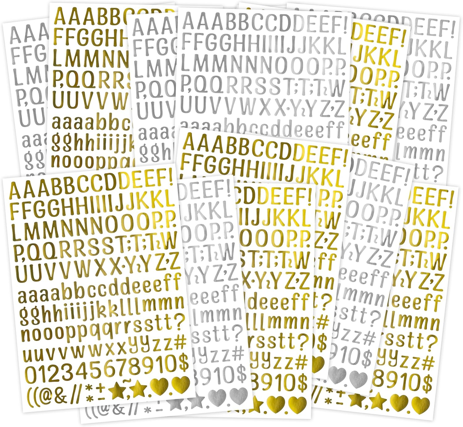 25 Sheets 0.5 Inch Small Letter Alphabet Sticker Sticky Number Symbol Multi-Colored Self Adhesive Waterproof Vinyl for Scrapbooking Journaling Card Making Collaging Planner Arts & Crafts (Libra) image number 2