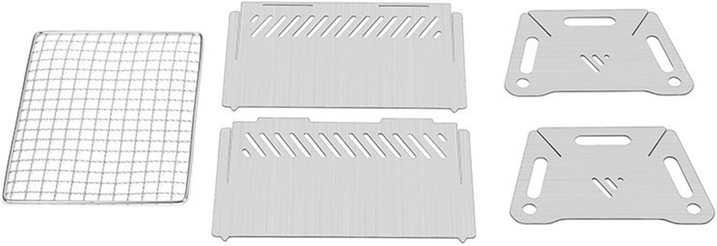 Barbecue Charcoal Grill Wood Burning Grill Stainless Steel Tabletop Camping Stove Folding Grill for Patio Hiking Garden Beach image number 4