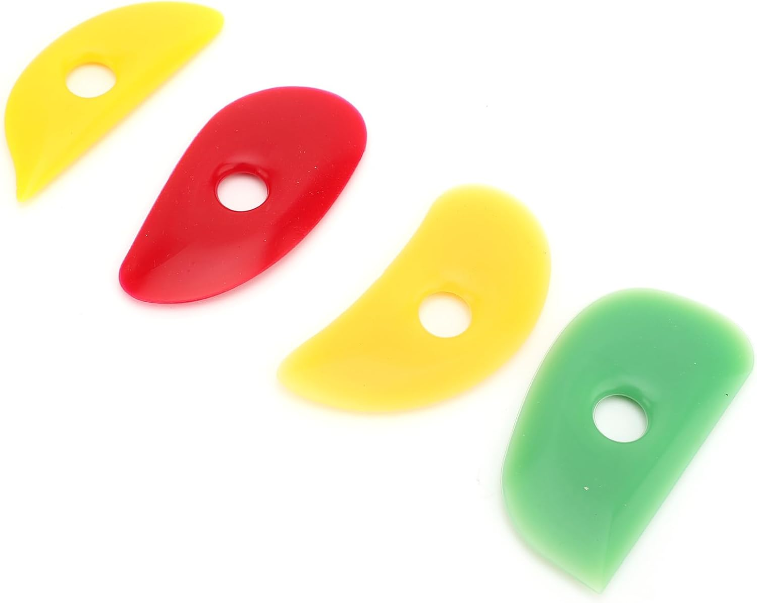 4 Colors Silicone Rib, Compact Size Lightweight Clay Shaping Tools Soft Rib for Pottery Ceramic Crafting Suitable for Sculpting Smoothing Shaping image number 4