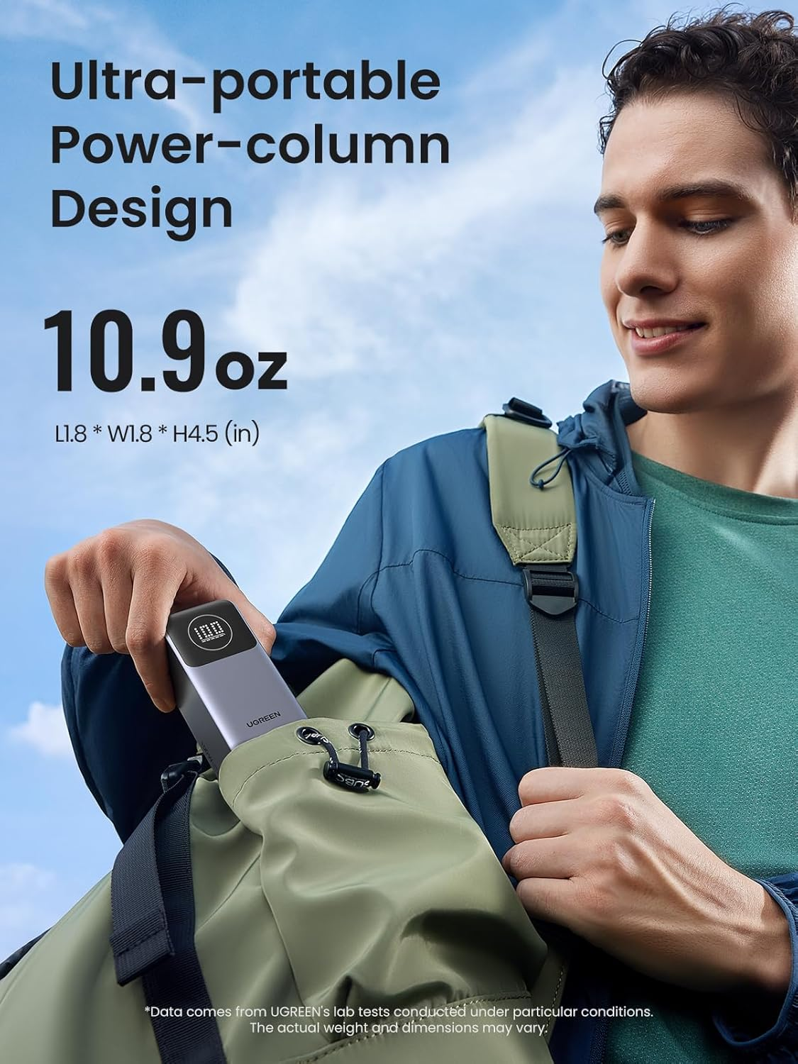 UGREEN 100W Nexode Power Bank 12000Mah Battery Pack Fast Charging Portable Charger Smart Digital Display Compatible with Iphone 17 Pro Max/16, Galaxy S25 Ultra 45W, Pixel 10, Ipad Pro, Dell, Airpods 4