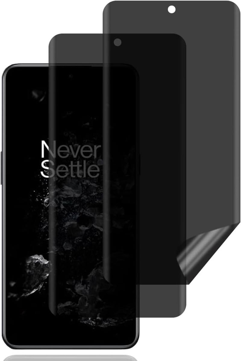 BCHKLAI Privacy Screen Protector for Oneplus 10T 5G [Pack of 2], Privacy Screen Film, Scratch-Resistant, Anti-Fingerprint, Bubble-Free, Anti-Spy Flexible TPU Screen Protector for Oneplus 10T image number 1