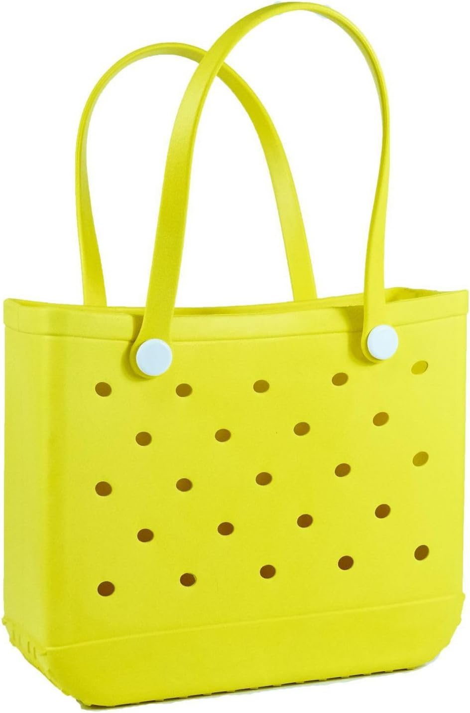 Large Waterproof Beach Tote Bag, Royal Blue, Perforated Design with Dual Handles