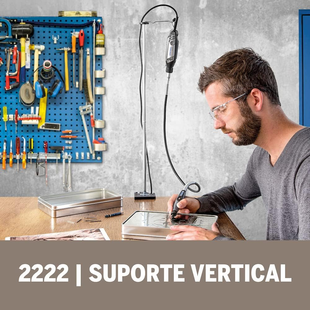 Dremel 2222 Flex Shaft Tool Holder, Flexible Shaft Tool Stand with 300-1070 Mm Adjustable Height for Holding Flexible Shaft image number 1