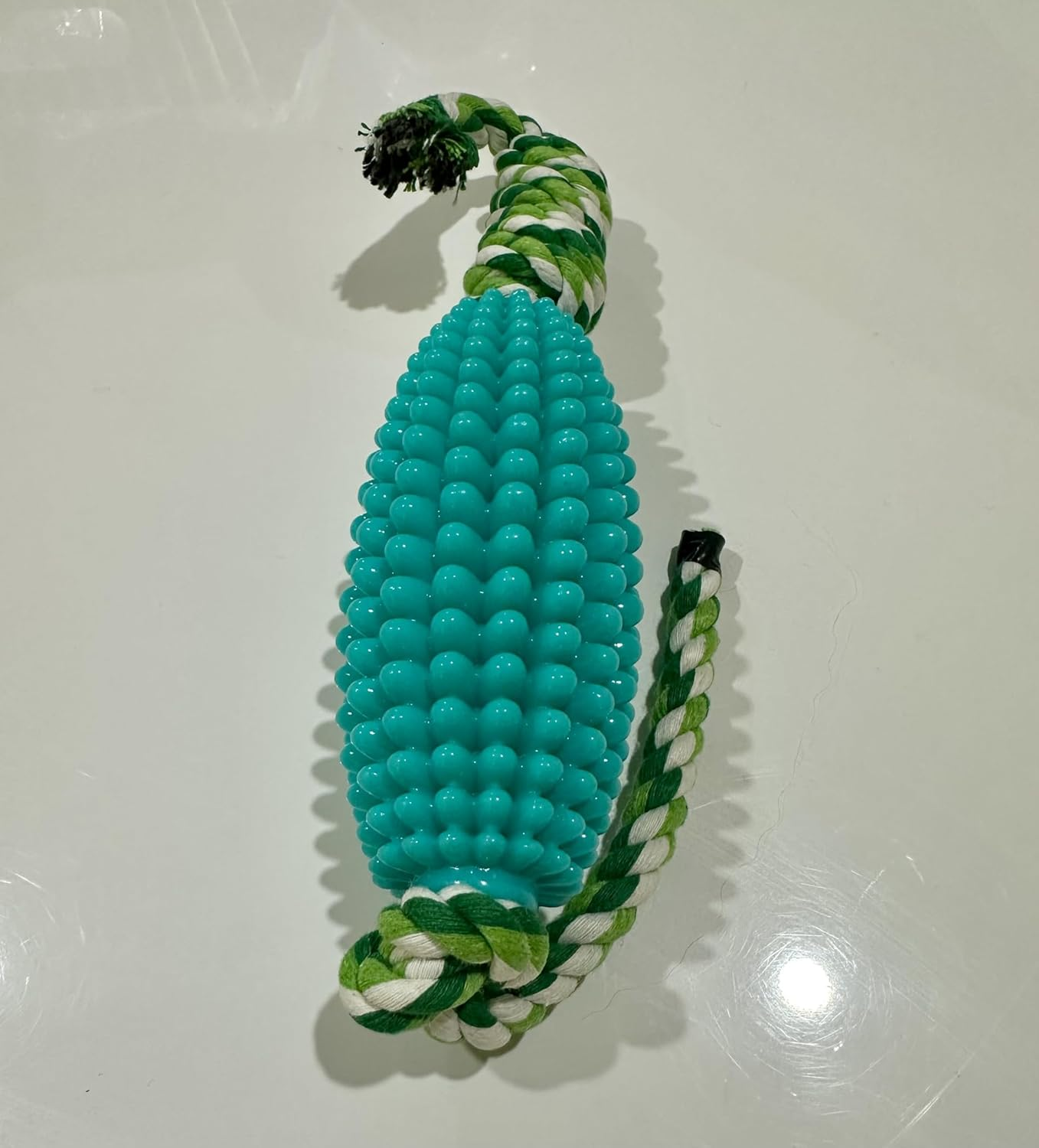 Ozzything'S Dog Chew Toy with Rope, Textured Rubber, Multiple Colours Available (Pink)