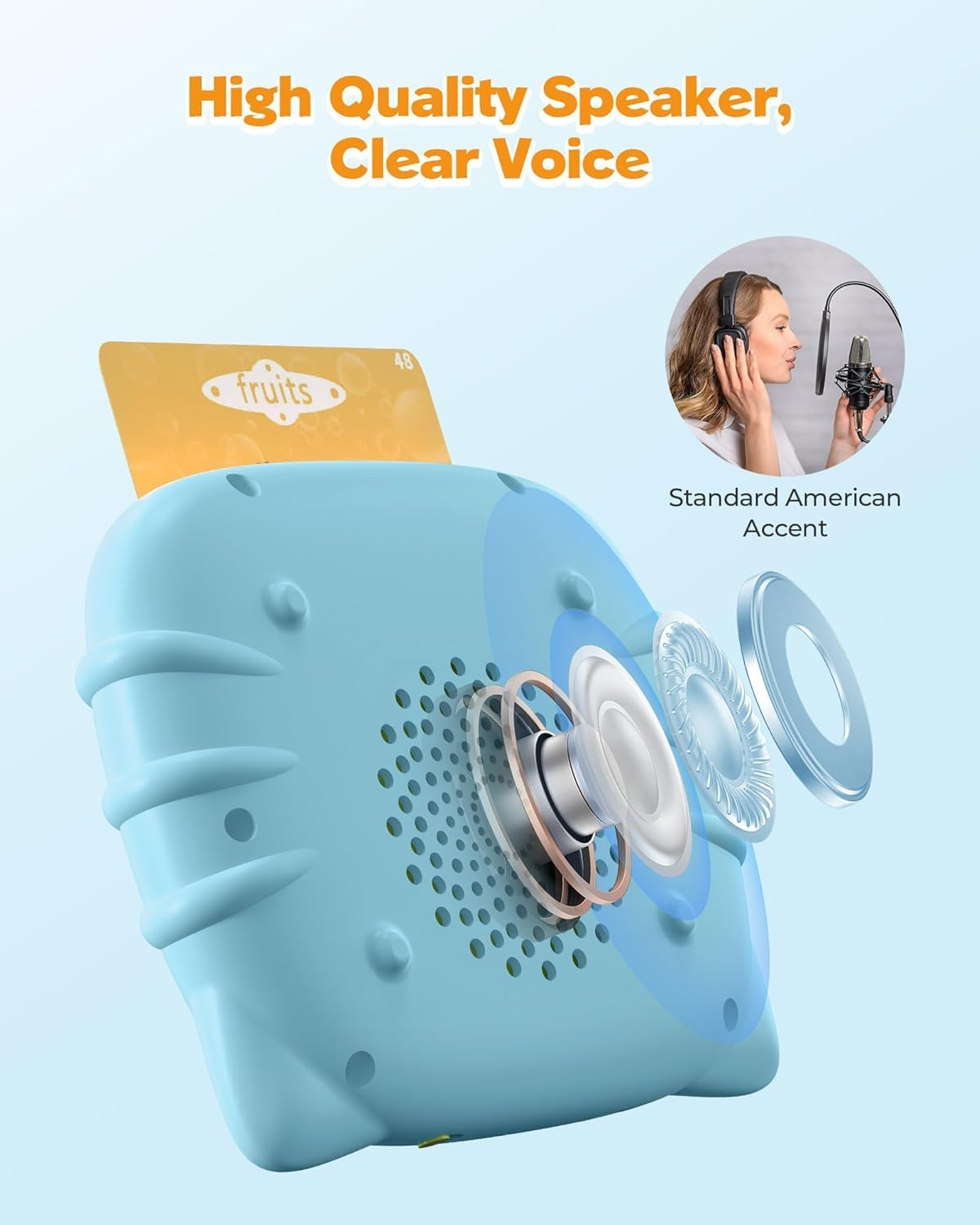 Mumoo Bear Talking Flash Cards,Kids Toddler Flash Cards with 510 Sight Words,Montessori Toys,Autism Sensory Toys,Speech Therapy Toys,Learning Educational Toys image number 1