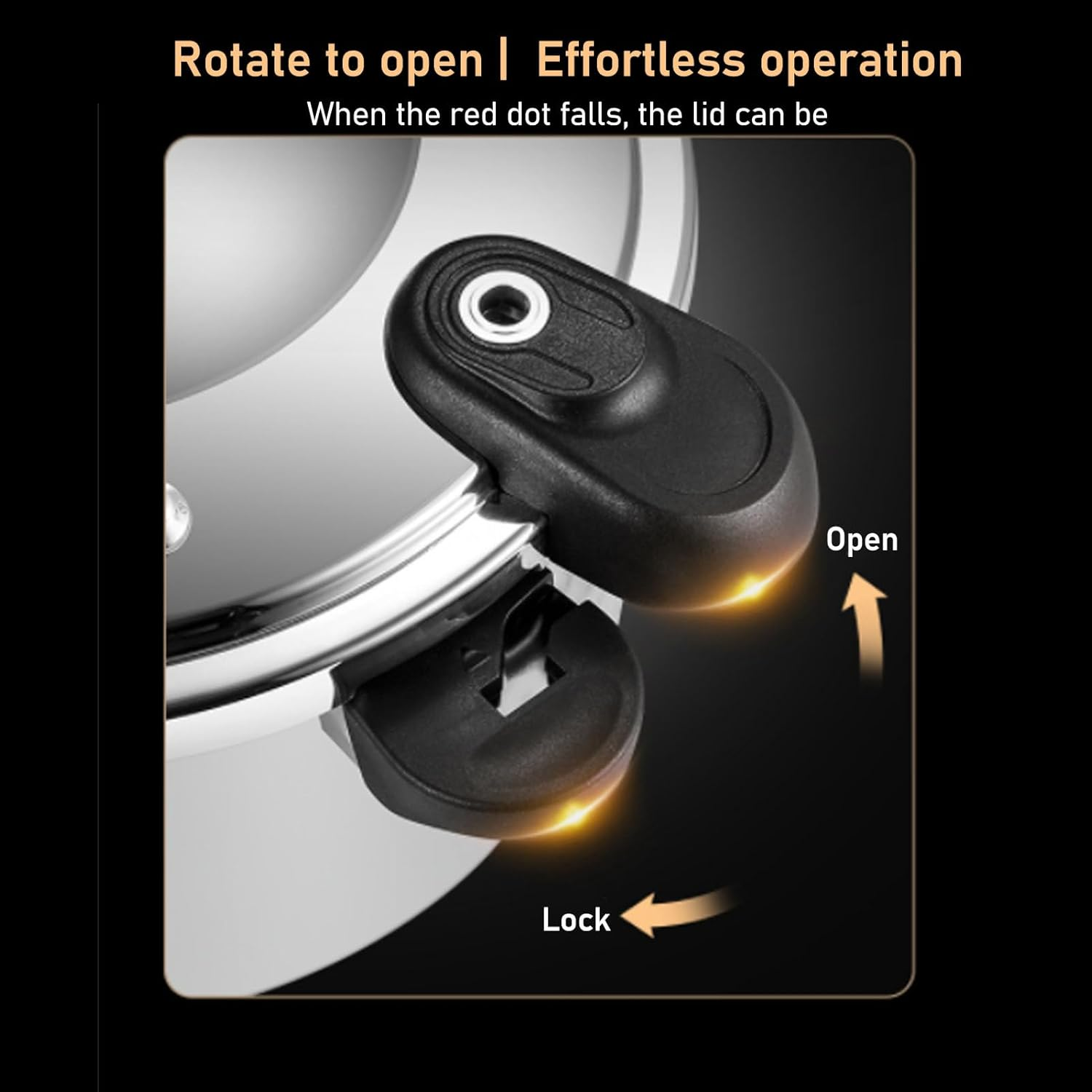 Stainless Steel Pressure Cooker, Household Pressure Cooking Pot with Safety Valve, Multi Functional Cookware with Pressure Limit Device, Compatible with All Types of Stoves (10L) image number 3