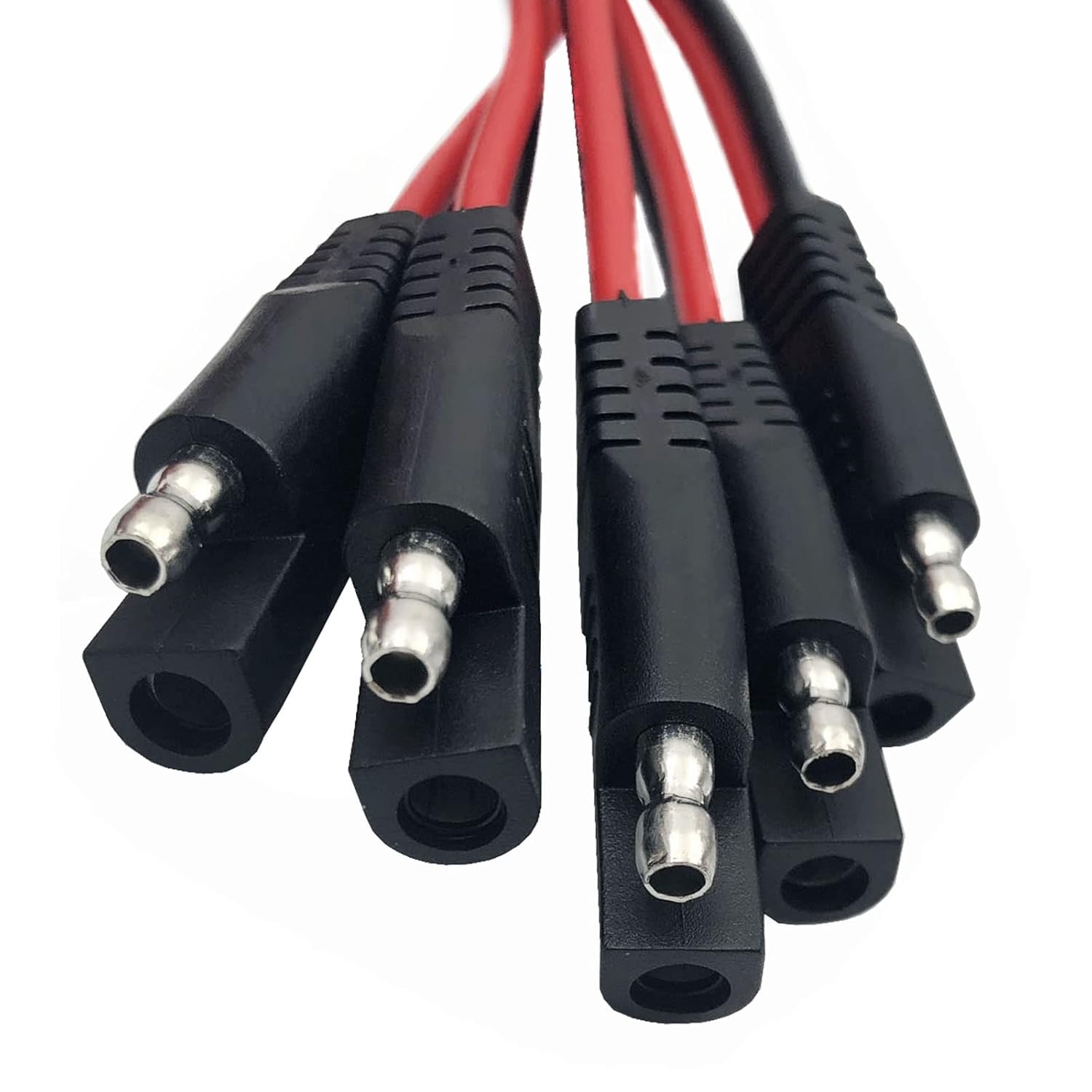 Fainwan 5Pcs 1Ft 12AWG SAE to SAE Power Automotive Extension Cable with Quick Disconnect Wire Harness for Battery Chargers image number 4