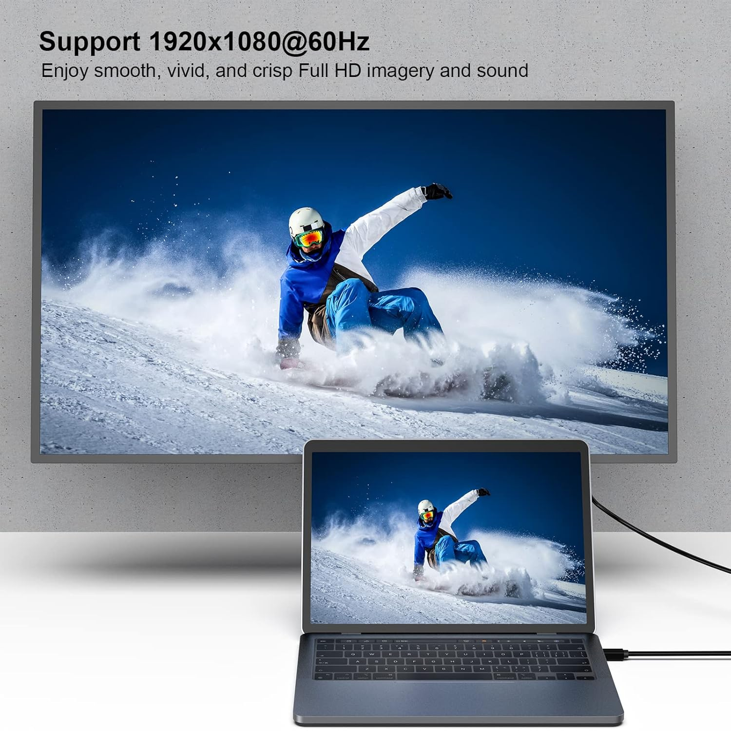 Mini Displayport to HDMI Cable, Benfei Mini DP to HDMI 6 Feet Cable (Thunderbolt Compatible) with Macbook Air/Pro, Surface Pro/Dock, Monitor, Projector image number 4