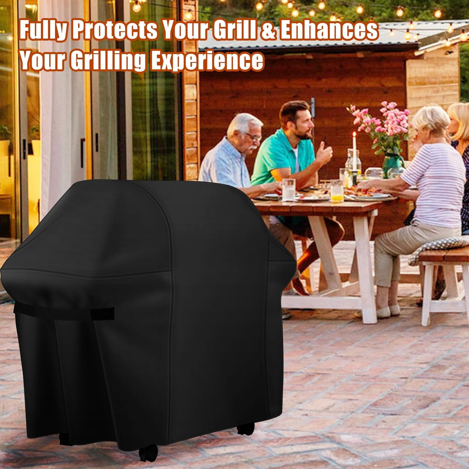 Grill Cover Replacement for Weber 7108 Summit 400-Series Gas Grills，Waterproof Fade Resistant BBQ Cover (66L X 26.8W X 47H Inches.) image number 4