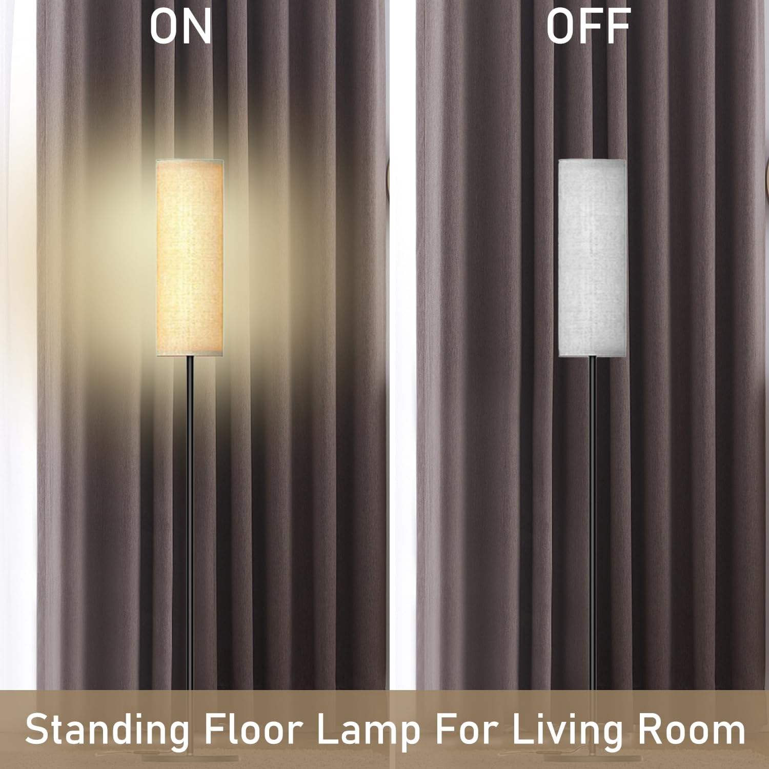 Floor Lamp for Living Room,Modern LED Floor Lamp with Foot Switch & Remote Control and Stepless Dimmable Colors Temperature & Brightness,9W Bulb Included for Living Room,Bedroom, Office