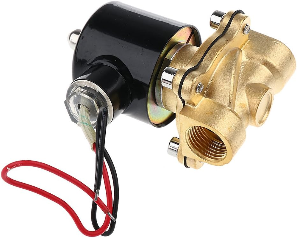 Blesiya DC 12V 1/2"Inch Brass Electric Solenoid Valve Water Air Fuel Gas Normally Closed image number 3