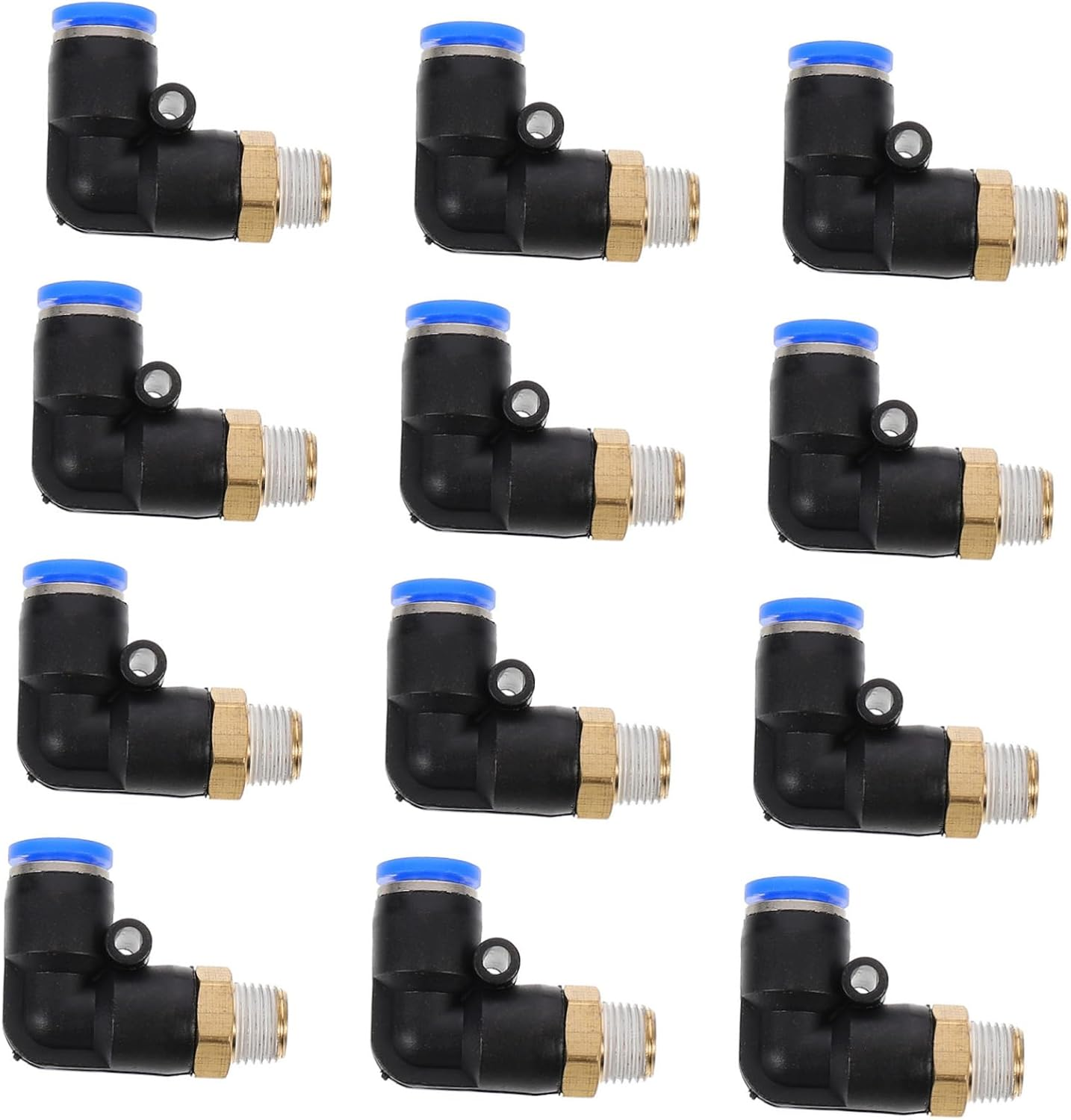 12Pcs 90 Degree Air Pipe Quick Connect Right Angle Tube Fittings for Efficient Sealing Performance image number 4