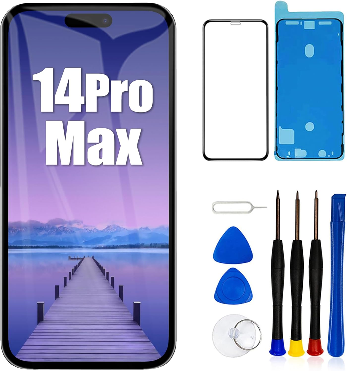 EFAITHLIFE Iphone 14 Pro Max 6.7" LCD Screen Assembly Digitizer Touch Screen Replacement with Frame Assembly Repair Tool image number 3