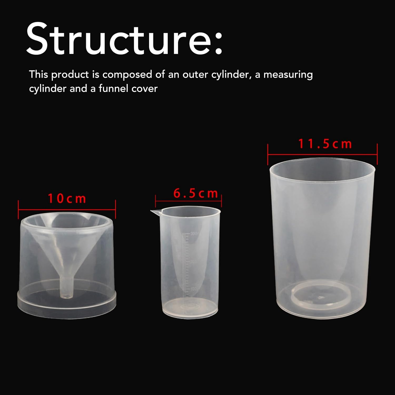 TOPINCN Professional Accurate Scale Measurement Transparent Plastic Rain Gauge Cylinder for Science Teaching 400Ml Use in Classroom or Extracurricular Field image number 2