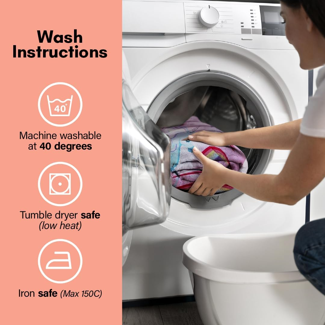 Rapport Home Toddlers Unicorn Duvet Cover Set, Pink Unicorn Toddlers Bedding Set image number 3