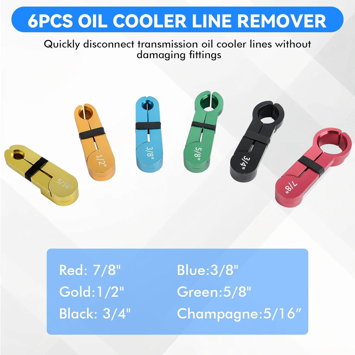 25Pcs Automotive Fuel Line Disconnect Tool Kit, AC & Transmission Fuel Line Removal Tool Set, Master Quick Disconnect Tool Set Compatible with Ford Chevy GM More Standard SAE Sizes image number 5