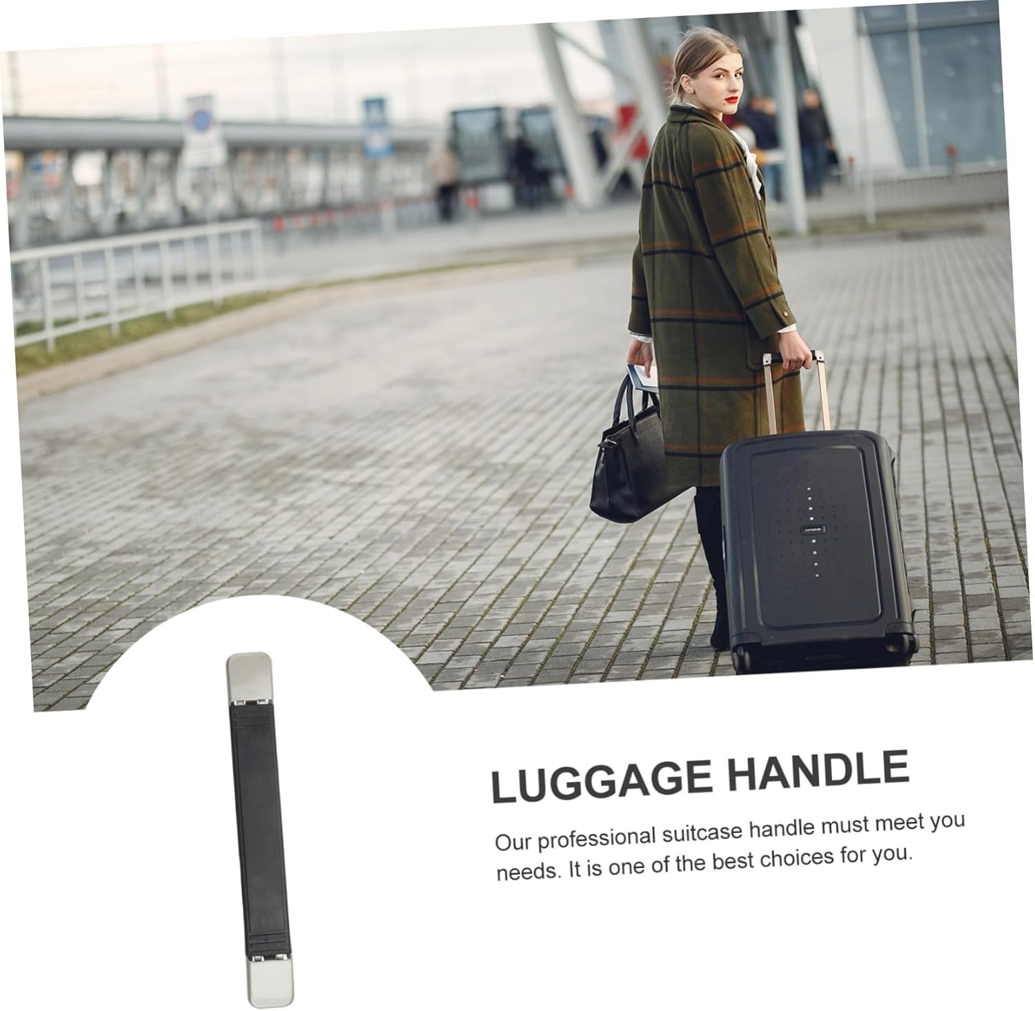 SHERCHPRY Suitcase Handle Replacement Travel Suitcase Luggage Handle Strap Sturdy Adjustable Carrying Grip for Luggage Boxes image number 5